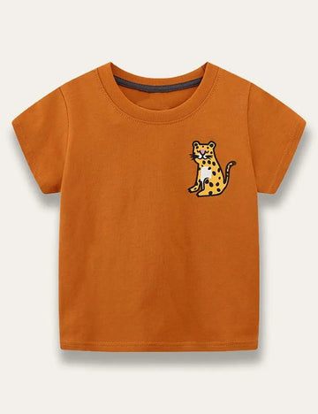 Brown Leopard Print T-shirt - Mini Taylor